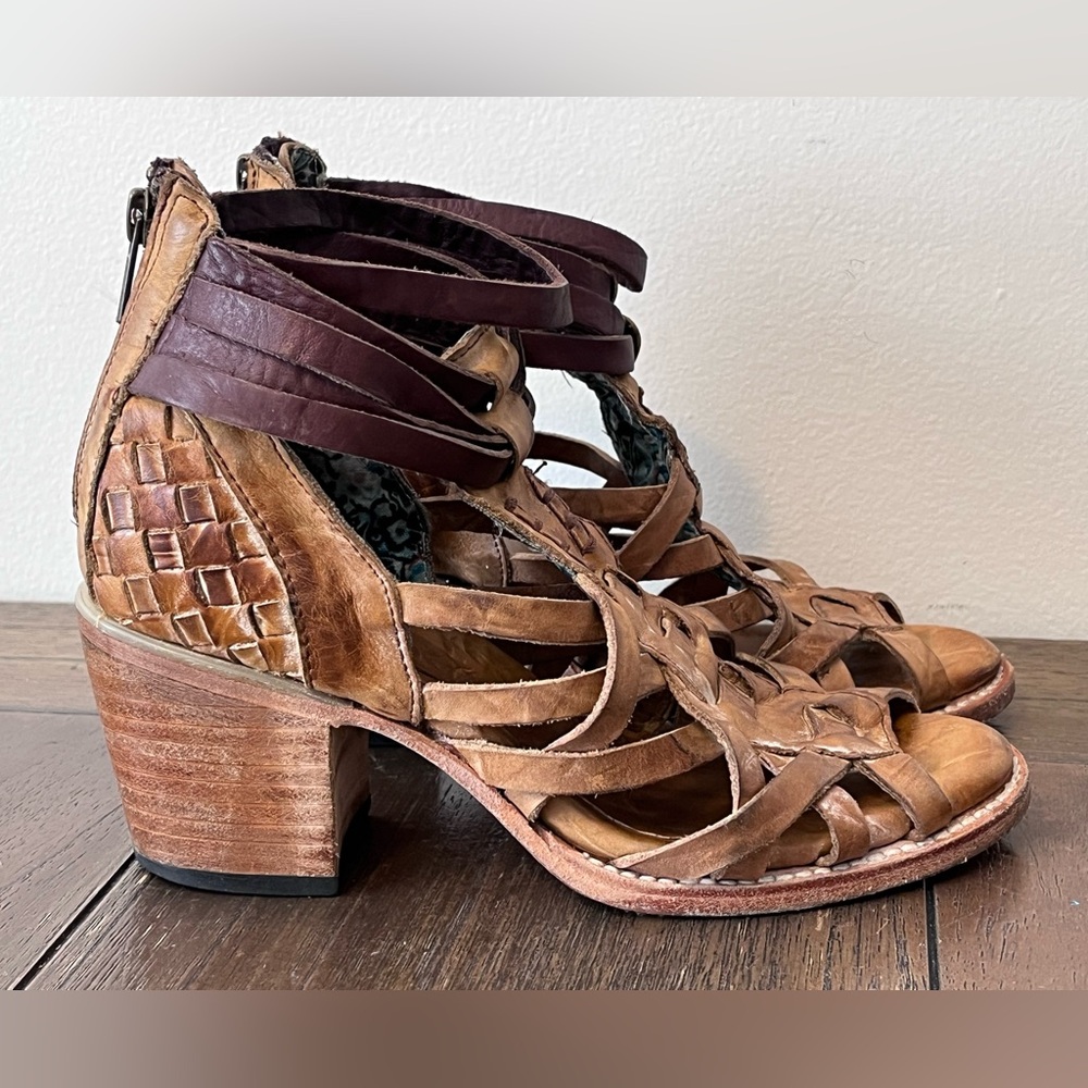 Brown Strappy Heeled Sandals